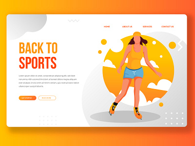 The Sporty landing page design