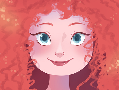 Disney Merida art brave brush design digital illustration photoshop art princess style