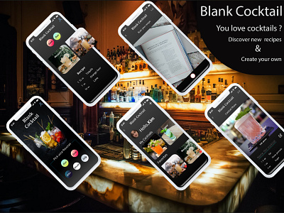 Blank Cocktail adobexd app branding design graphic design minimal mobile ui ux web