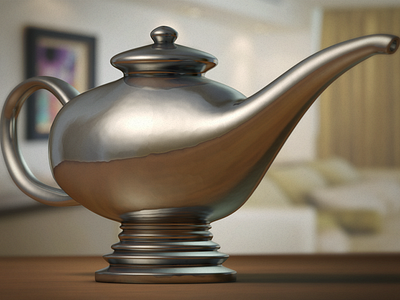 Genie Lamp 3d cinema4d photoshop