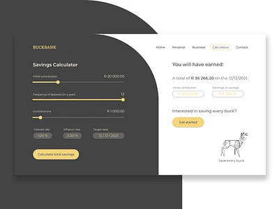 Daily UI #004 - Savings Calculator 004 calculator dailyui dailyuichallenge design illustration logo savings savings calculator ui ux vector website website design