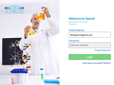 Hymed login web design illustration ui ux design uiux