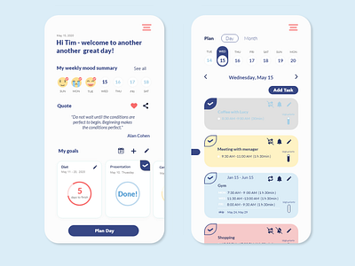 Daily planning app