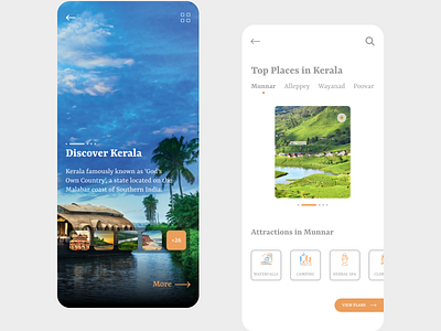 Tourisim App Screens app design interaction design interface typography ui uiux ux uxuidesign vector