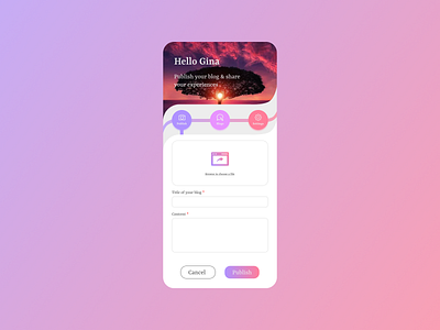 BlogPublishing Screen app design interaction design interface typography ui uiux ux uxuidesign