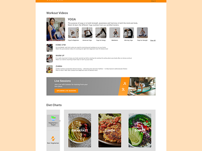 Workout Plan Webpage design ui uiux ux uxuidesign website website design