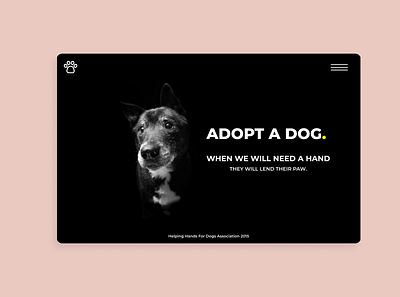 Dog adoption Website Idea branding design illustration logo minimal ui vector website