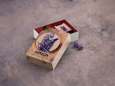 Harga - Board game design - Box 2 board game cyberpunk illustration packaging retrofuturism science fiction