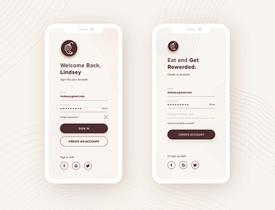 Chipotle Login chipotle clean design geometric illustrator iphone iphonex login login screen design mobile mobile design mobile ui mobile ux sketch