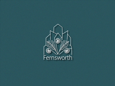 Fernsworth city logo dailychallenge dailylogo dailylogochallenge ferns lines logo vector