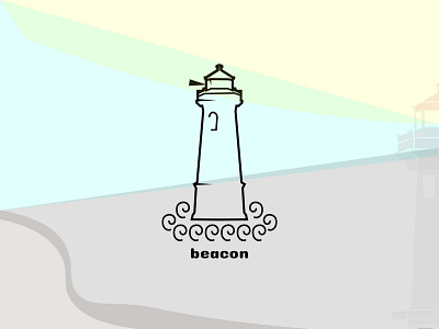 Lighthouse dailychallenge dailylogo dailylogochallenge fog inc light lighthouse logo shore vector