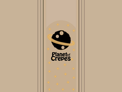 Planet of the Crepes cartboard crepes dailychallenge dailylogo dailylogochallenge logo packaging planet planet of the apes planet of the crepes stars vector