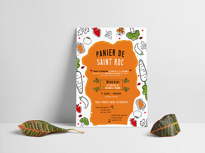 Affiche affiche design flyer fruits graphic design graphique design panier de saint roc panier de saint roc vector vegetable