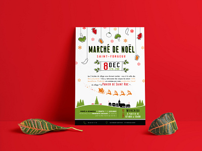 Affiche - Marché de Noel affiche branding design flyer flyer design graphic design graphique design identity design illustration illustrator vector