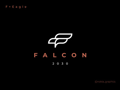 Falcon brand brand design brand identity brand strategy branding brandmark design eagle f falcon fly hunter icon identity illustrator line art logo logo design dribbble nokta graphic dribbble visual identity