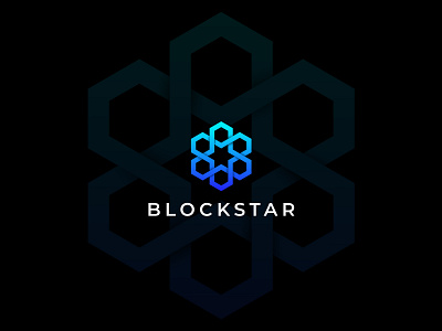 Block star logo, blockchain logo, abstract logo
