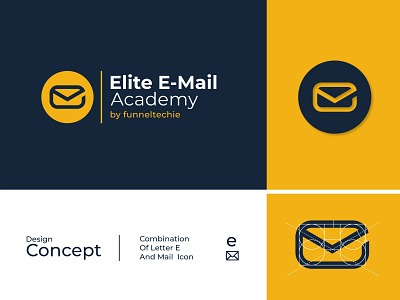 Elite E-Mail Academy branding creative logo design e e mail logo efghijklabcd graphic icon logo logo mark logos logotype mark minimal mnopqrstuvwxyz monogram symbol tech logo ui vector