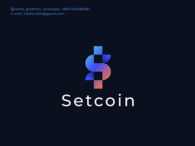 Setcoin logo design agency blockchain branding coin crypto currency design exchange finance geomatric icon identity investment lettering logo logos mark monogram s letter token