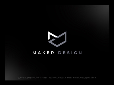 Maker design architecture branding construction design geometric logo graphic icon logo logo mark logotype m mark md logo minimal mlogo monogram realestate symbol ui vector