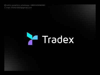 Tradex logo, Letter T logo branding brnad geometric icon identity letter mark logo logotype mark minimal minimalist logos modern logo simple logo symbol t t logo top trade trading vector