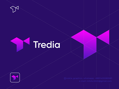 Tredia, T letter logo