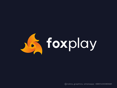 foxplay branding design fox geometric logo golden ratio gradient icon identity logo logotype mark media minimalist logo perfect grid player simple logos symbol tech top vector