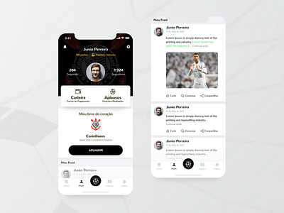 Profile - App app app design design mobile product profile card soccer soccer app ui ux ui