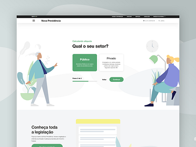 Brazil social security calculator - Web calculator ui design government illustration paw product social ui ui ux ux design web