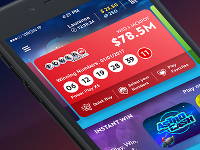 Lottery App Concept app lottery mobile ui