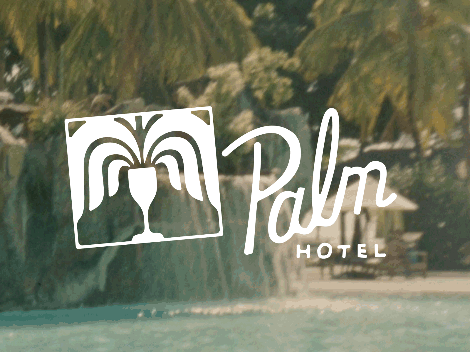 Palm Hotel art brand branding design hotel illustration lettering typography vintage