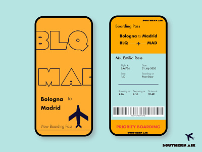 Daily 024 - Boarding Pass 024 boarding pass dailyui dailyui024 dailyuichallenge design travel uidesign