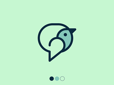 Bird and chat - Logo concept bird branding chat green logo message symbol