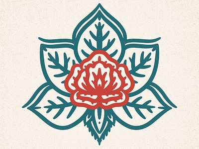 Blood Rose bold bright concept illustration logo design minimal poster print design procreate rose simple symmetry