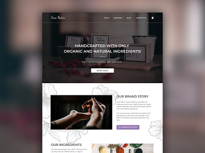 Concept homepage - Cosmetic brand