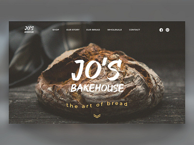 Hero page for bakery company bakery branding design ui ux web web design website