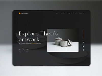 Theo's Pottery landing page branding dailyui design minimal ui ux web web design website website designer