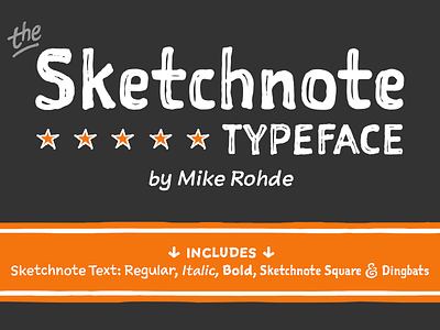 The Sketchnote Typeface font type design typeface typography
