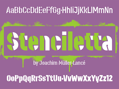 Stenciletta by Joachim Müller-Lancé font stencil type design typeface typography