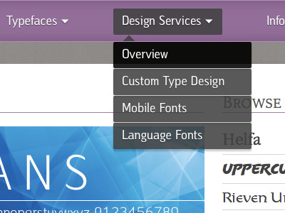 Revisiting the Navigation design fonts web