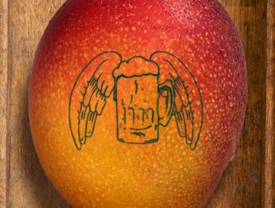 Font promo image detail beer funny mango tattoo wings