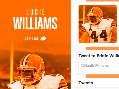 Eddie Williams Twitter design nfl profile twitter