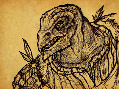 Raspune Sketch creature dragon drawing fantasy lizardman monster sketch