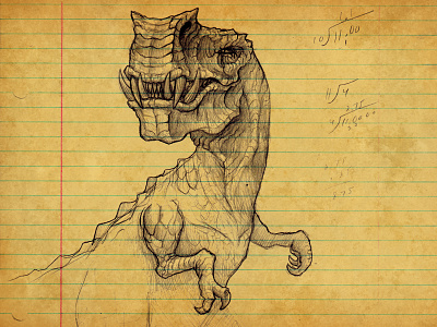 Sketch - T Rex billy harkins dinosaur dragon drawing harkins reptile rex sketch sup t rex t rex tyrannosaurus