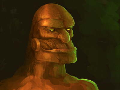 Bronze Golem Illustration