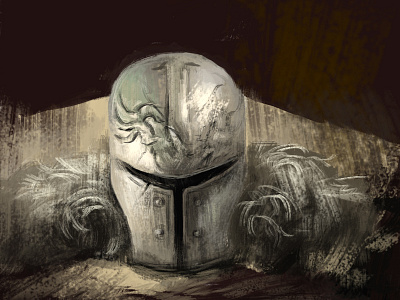 Helmet Study armor helmet painting sketch