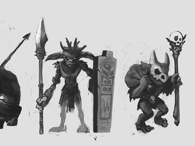 Goblin Shaman Sketches creature goblin shaman sketches tribal