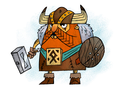 F'king V'king illustration norseman odin thor viking warrior