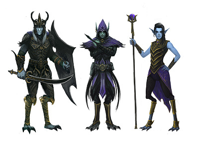 Raven Elves concept art dark elf dark elves elf elves fantasy raven rpg