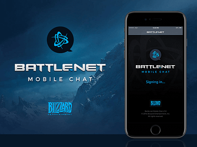 Battle.net Mobile Chat App app design battle.net blizzard blizzard entertainment chat game design ui ux