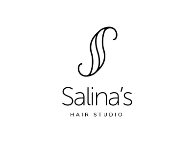 Salina's Hair Studio branding hair studio logo design logos salinas hair studio